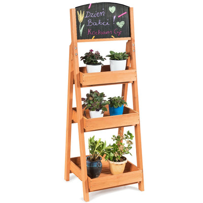 Wooden Sidewalk Menu Chalkboard Sign Display Shelves