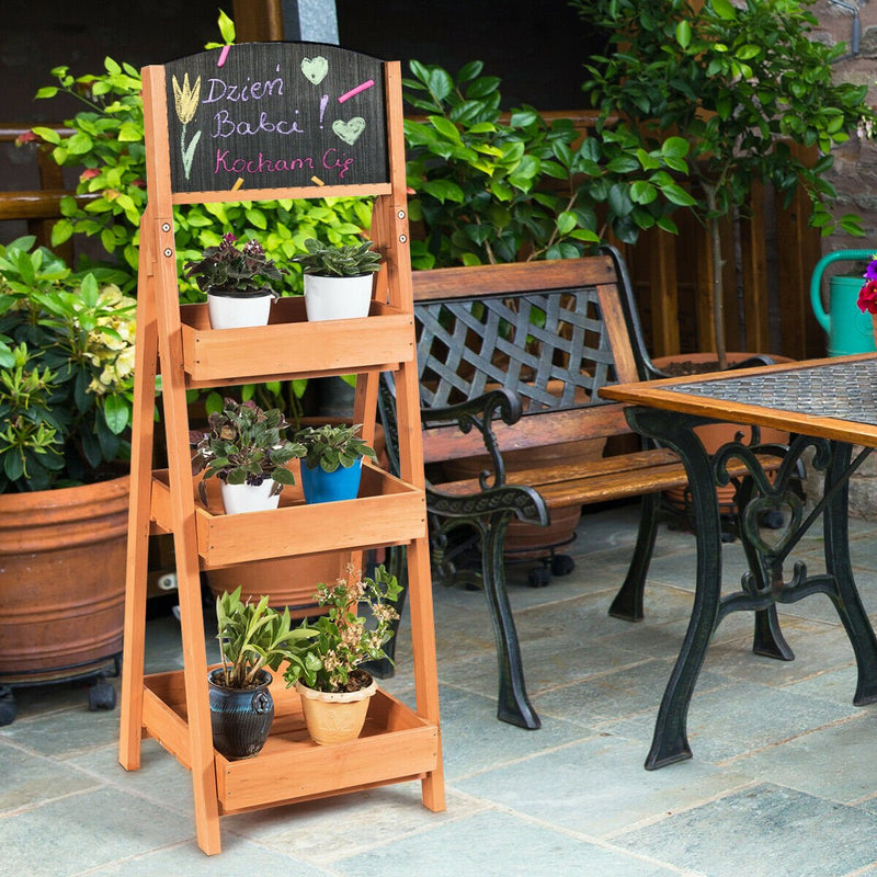 Wooden Sidewalk Menu Chalkboard Sign Display Shelves