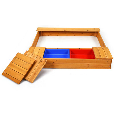 Kids Outdoor Playset Backyard Cedar Sandbox