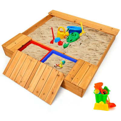 Kids Outdoor Playset Backyard Cedar Sandbox