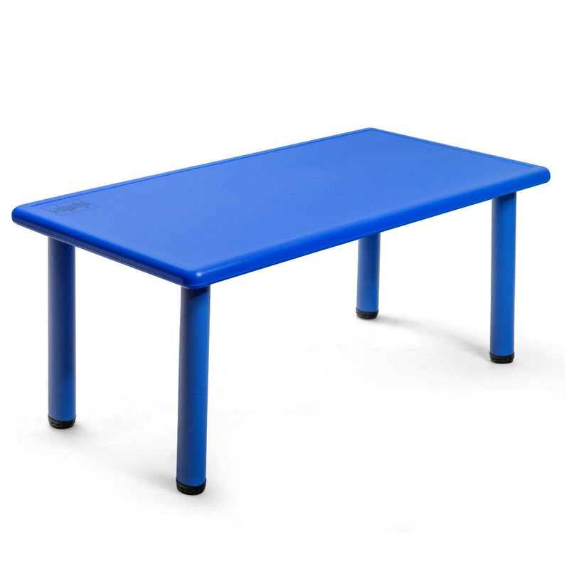 Kids Plastic Rectangular Learn and Play Table-Blue