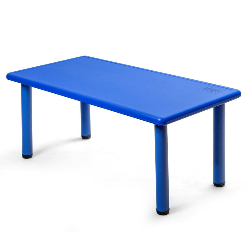 Kids Plastic Rectangular Learn and Play Table-Blue