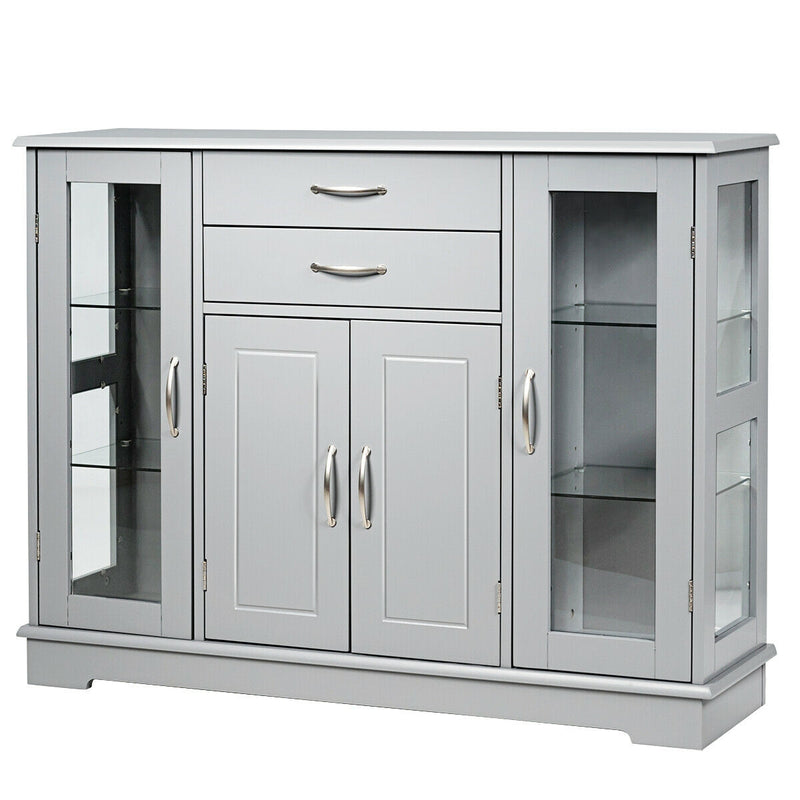 Buffet Server Storage Cabinet-Gray