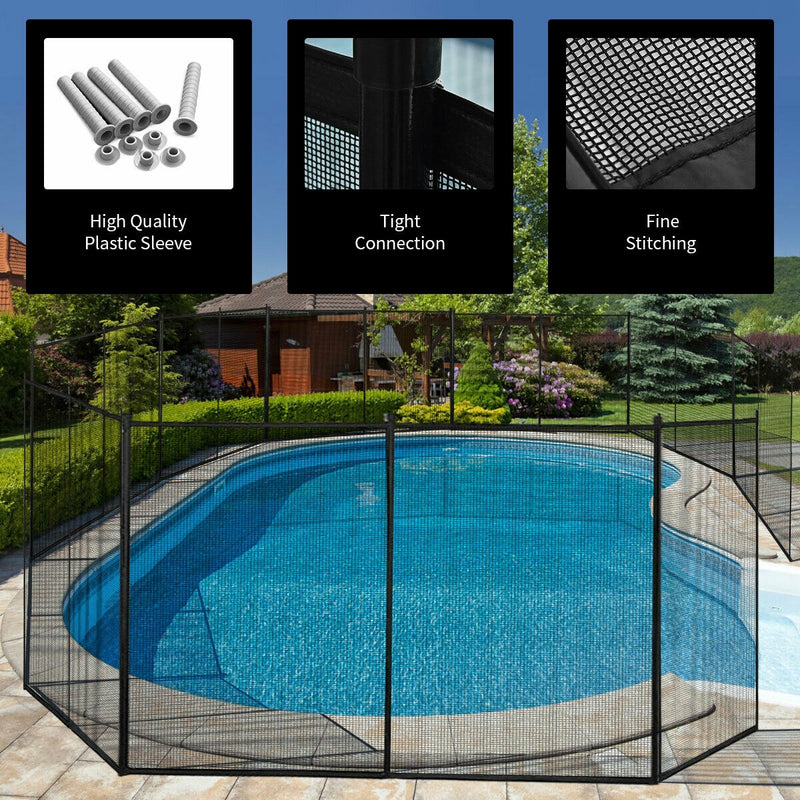 4 x 12 Feet In-ground Swimming Pool Safety Fence