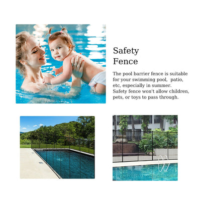 4 x 12 Feet In-ground Swimming Pool Safety Fence