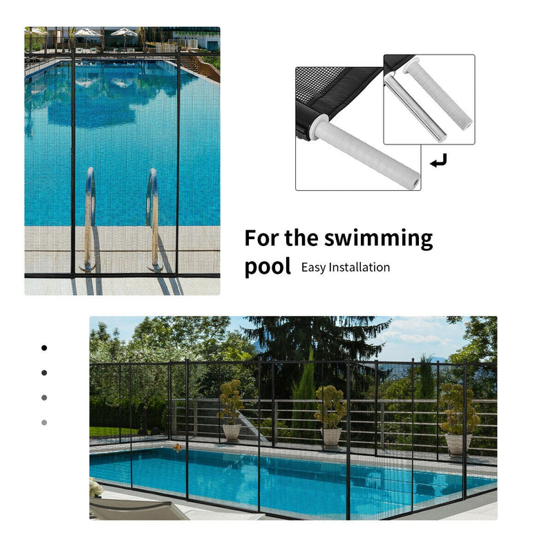 4 x 12 Feet In-ground Swimming Pool Safety Fence