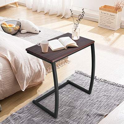 Steel Frame C-shaped Sofa Side End Table-Coffee