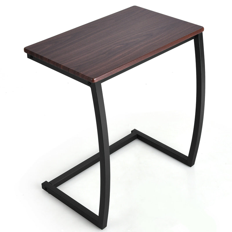 Steel Frame C-shaped Sofa Side End Table-Coffee