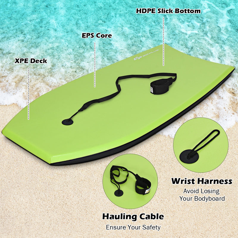 Super Surfing  Lightweight Bodyboard with Leash-L