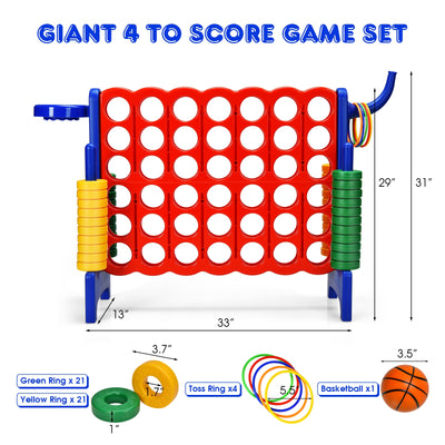 2.5 Feet 4-to-Score Giant Game Set-Blue