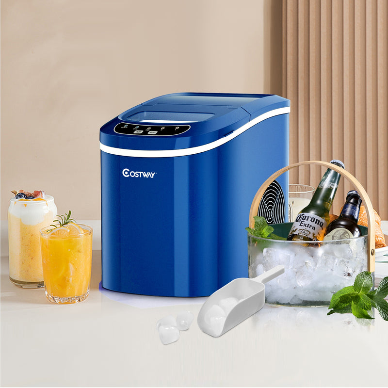 Mini Portable Compact Electric Ice Maker Machine-Navy