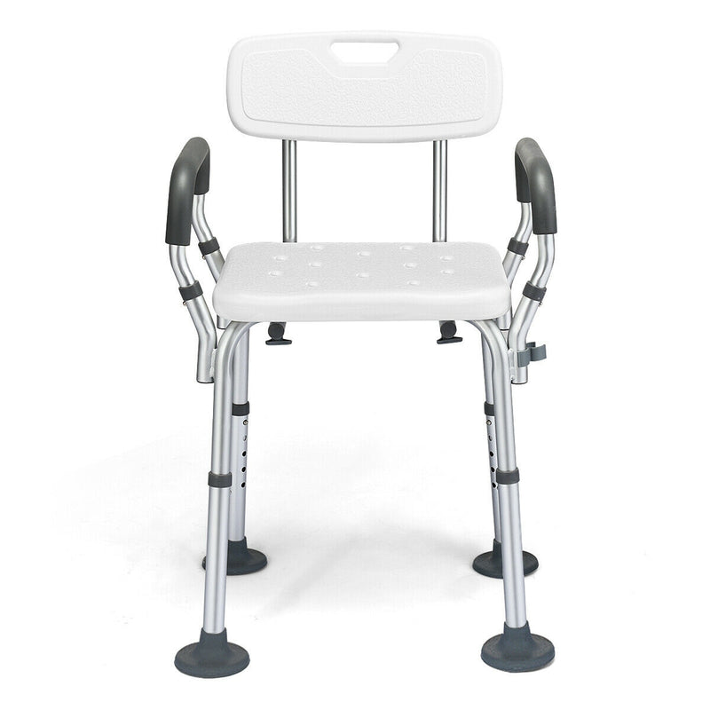 Shower Chair Spa Bathtub with Removable Armrests and Back