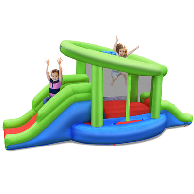 Inflatable Dual Slide Basketball Game Bounce House Without Blower