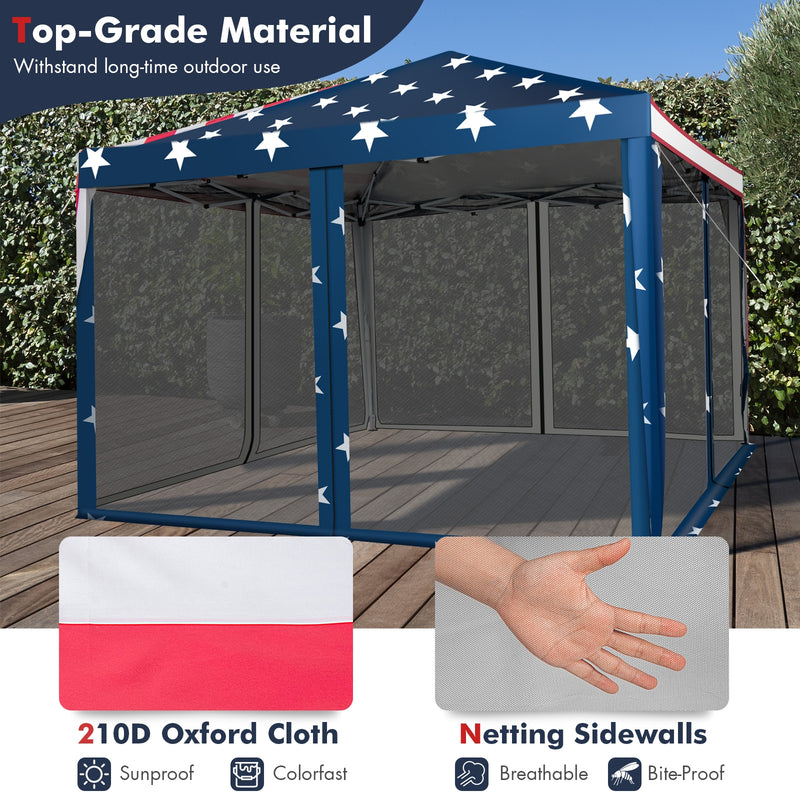 10 x 10 Feet Pop-up Canopy Tent Gazebo Canopy for Outdoor