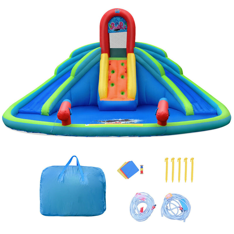 Kids Inflatable Water Slide Bounce House with Carrying Bag Without Blower