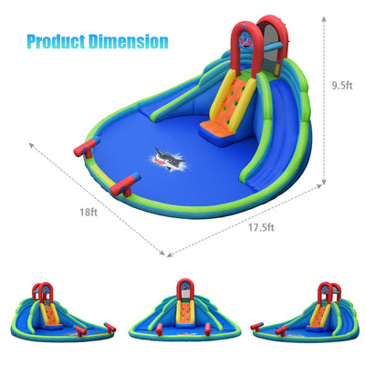 Kids Inflatable Water Slide Bounce House with Carrying Bag Without Blower