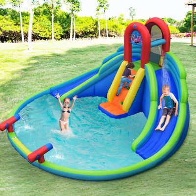 Kids Inflatable Water Slide Bounce House with Carrying Bag Without Blower