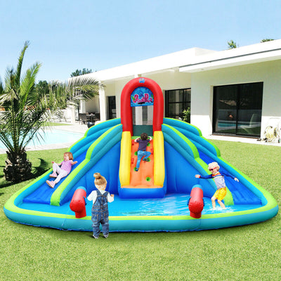 Kids Inflatable Water Slide Bounce House with Carrying Bag Without Blower