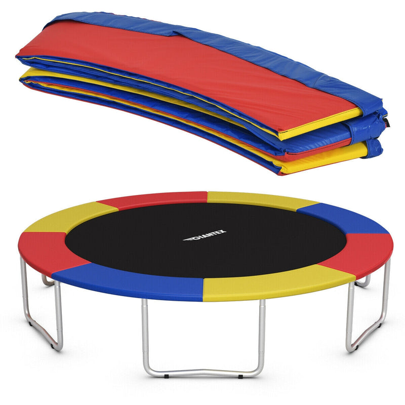 10Ft Waterproof Safety Trampoline  Bounce Frame Spring Cover Outdoor/Indoor-Multicolor