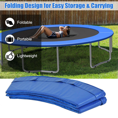 10Ft Waterproof Safety Trampoline  Bounce Frame Spring Cover Outdoor/Indoor-Navy