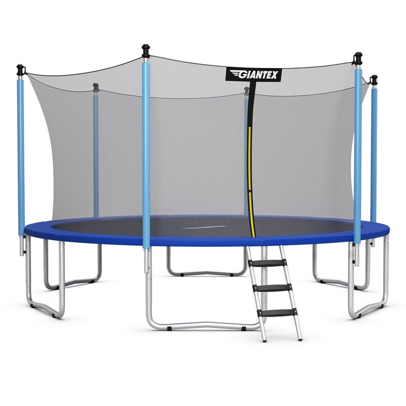 14 ft Trampoline Combo Bounce with Ladder and Enclosure Net