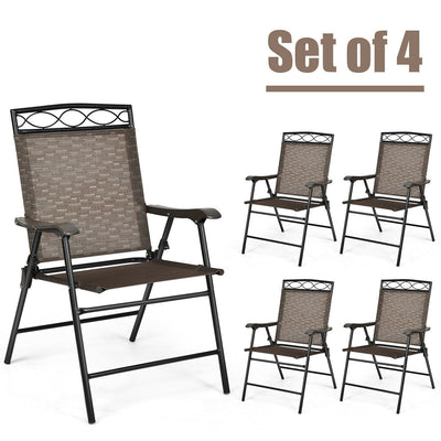 Set of 4 Patio Folding Chairs