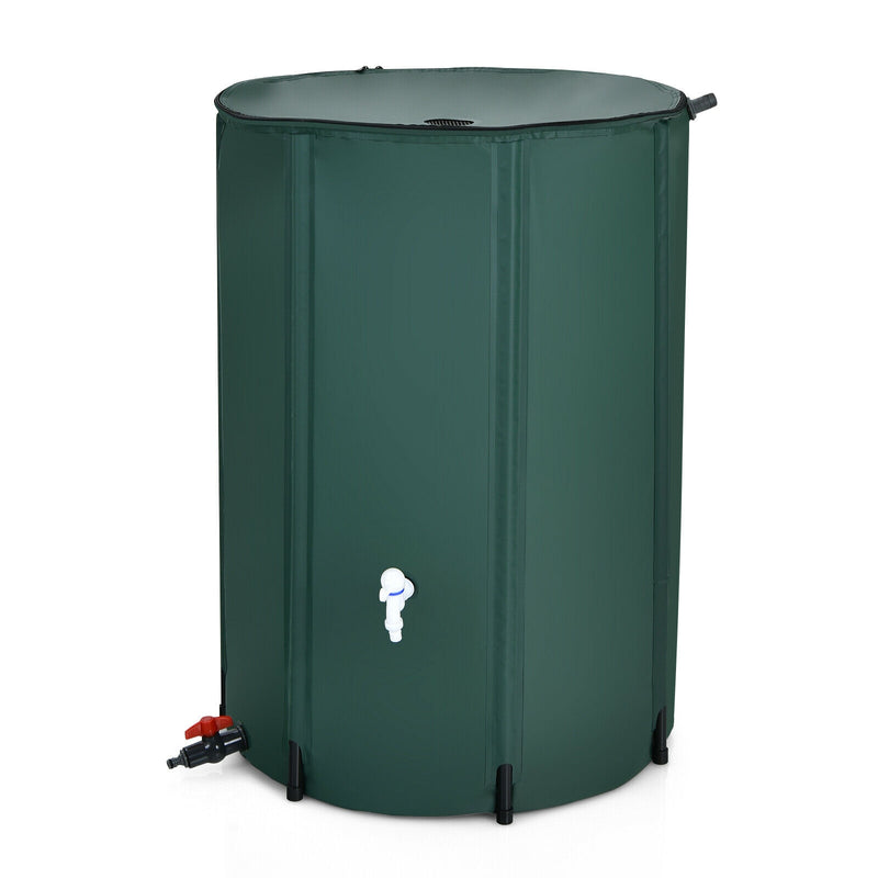 100 Gallon Portable Rain Barrel Water Collector Tank with Spigot Filter