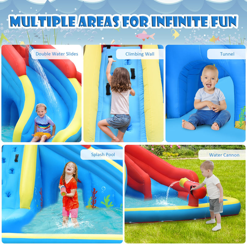 Inflatable Water Slide Crab Dual Slide Bounce House without Blower