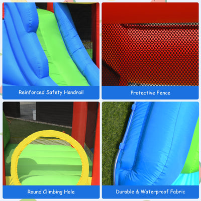 Inflatable Bounce House Splash Pool with Water Climb Slide Blower included