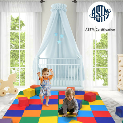 58 Inch Toddler Foam Play Mat Baby Folding Activity Floor Mat