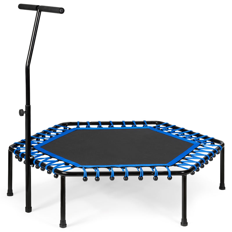 51" Mini Fitness Trampoline with Adjustable Bar