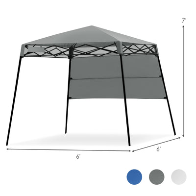 7 x 7 Feet Sland Adjustable Portable Canopy Tent with Backpack-Gray