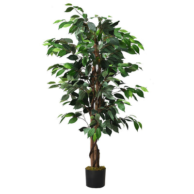 4 Feet Outdoor Trunks Artificial Ficus Silk Tree