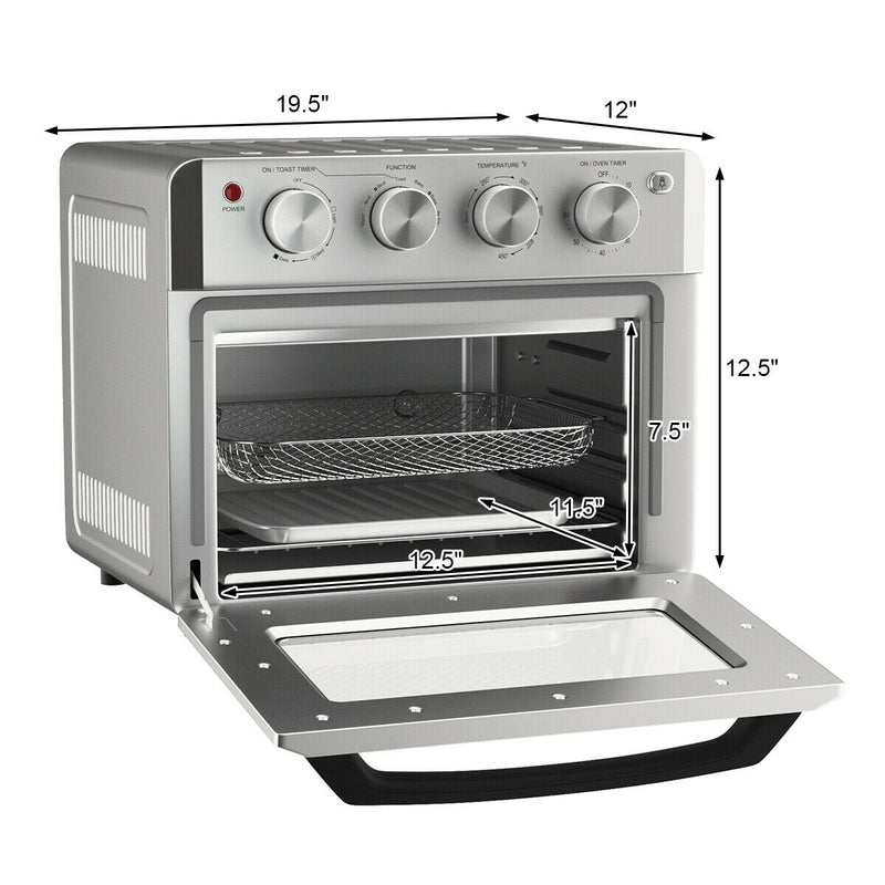 19 Qt Dehydrate Convection Air Fryer Toaster Oven with 5 Accessories