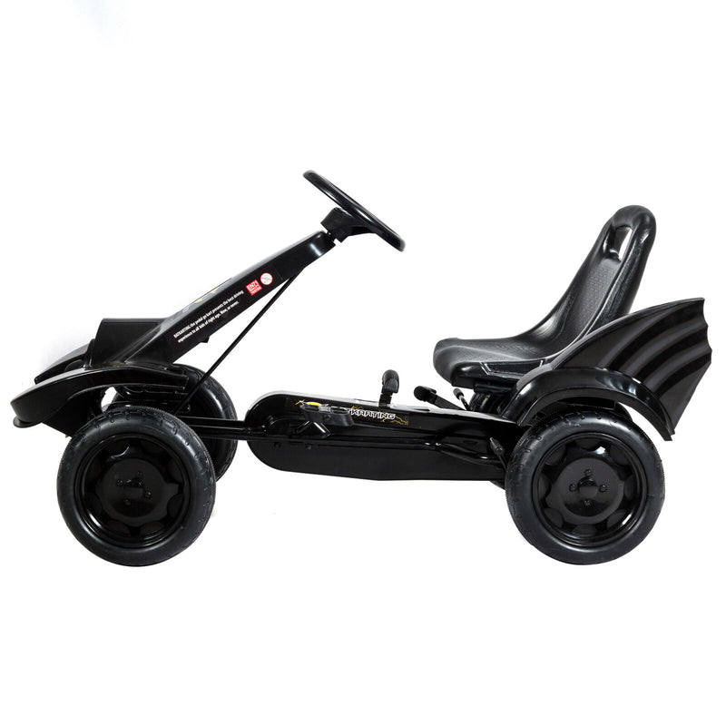 Kids Ride on 4 Wheel Pedal Powered Go Kart-Black