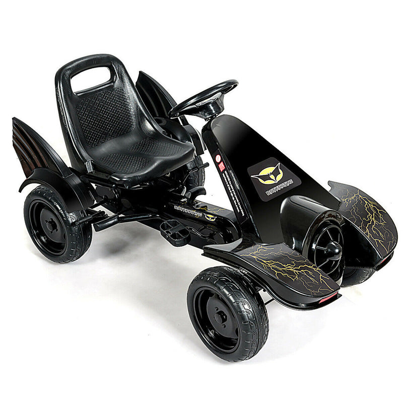 Kids Ride on 4 Wheel Pedal Powered Go Kart-Black