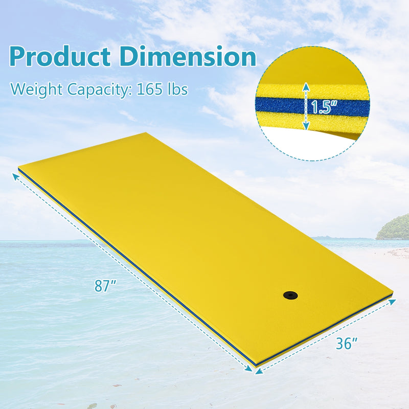 3-Layer Relaxing Tear-proof Water Mat-Yellow