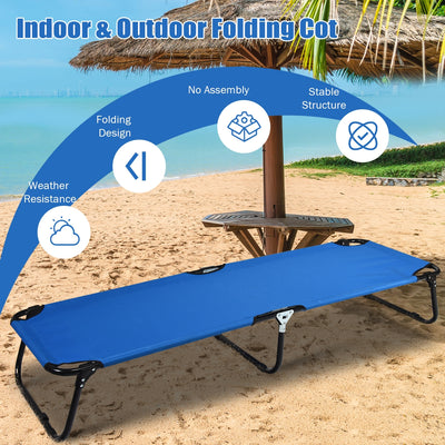 Outdoor Folding Camping Bed for Sleeping Hiking Travel-Blue