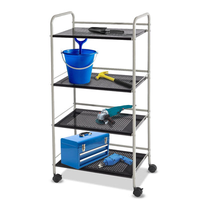 4 Tiers Rolling Cart Storage Display Rack-19.5 Inch