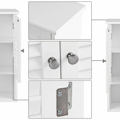 Double Doors Shelves Bathroom Wall Storage Cabinet