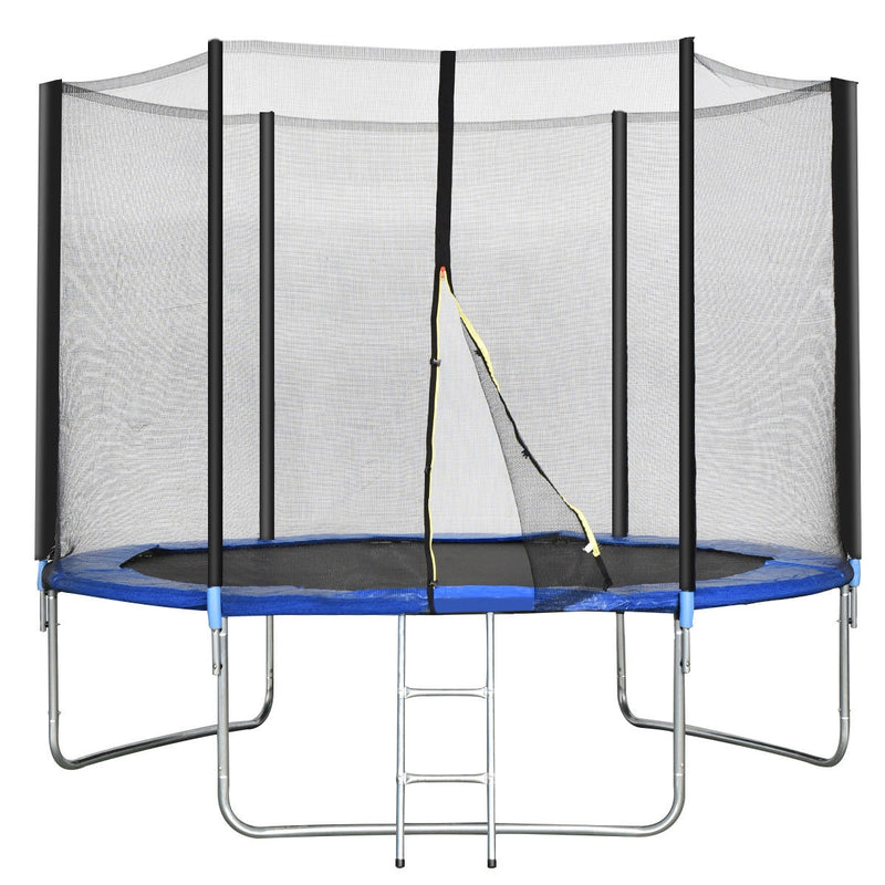 10 Feet Combo Bounce Jump Safety Trampoline with Spring Pad Ladder