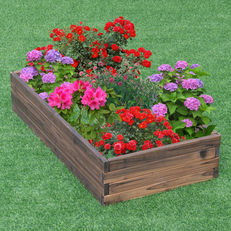 Elevated Wooden Garden Planter Box Bed Kit