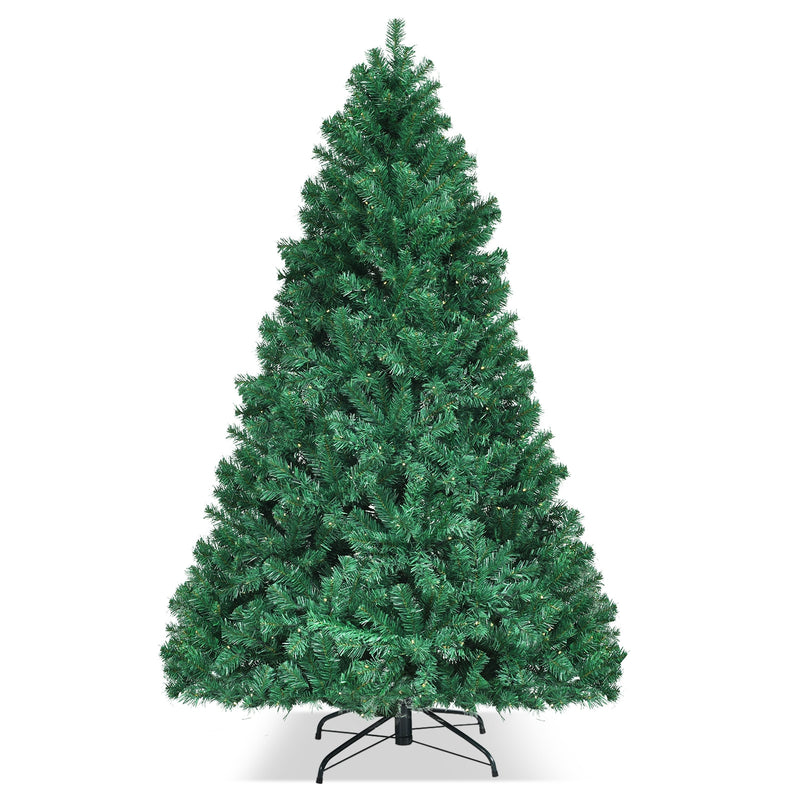 7 Feet PVC Artificial Christmas Tree with LED Lights-7 ft