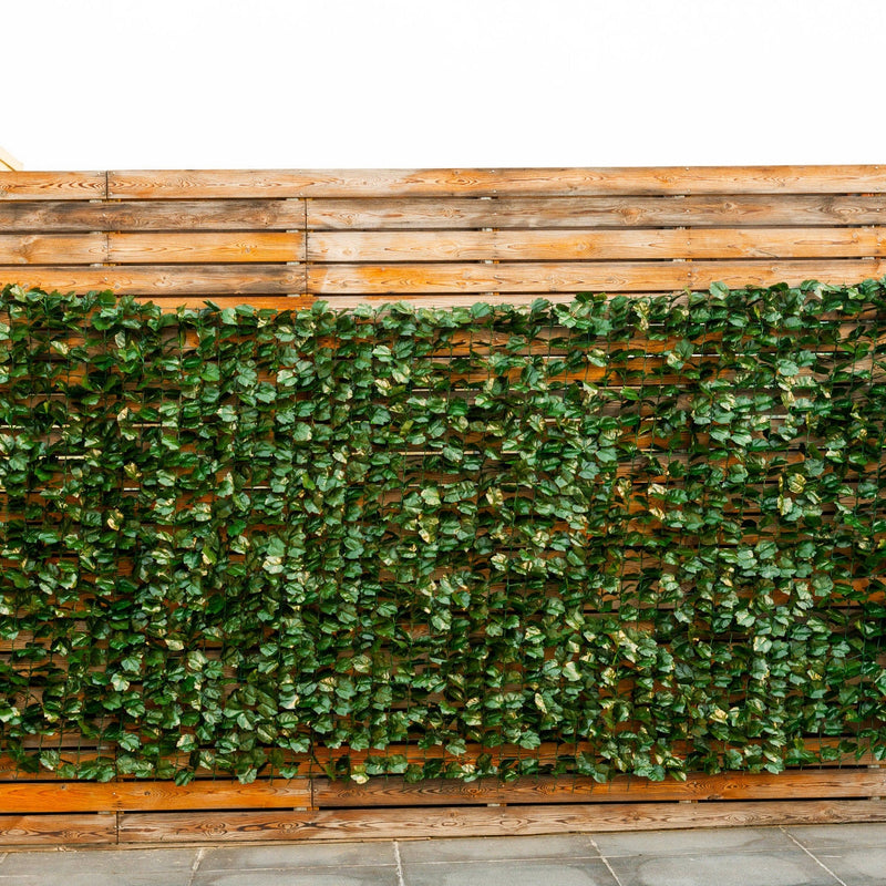 Faux Ivy Leaf Decorative Privacy Fence-59 x 95 Inch