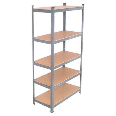 71 inch Heavy Duty Steel Adjustable 5 Level Storage Shelves-Gray