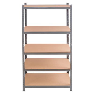 71 inch Heavy Duty Steel Adjustable 5 Level Storage Shelves-Gray