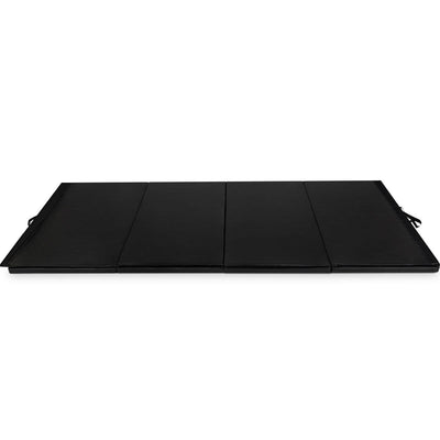 4 Feet x 10 Feet Thick Folding Panel Gymnastics Mat-Black