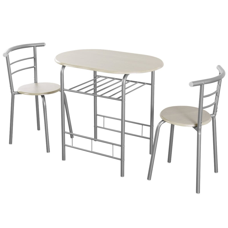 3-Piece Space-Saving Bistro Set for Kitchen and Apartment