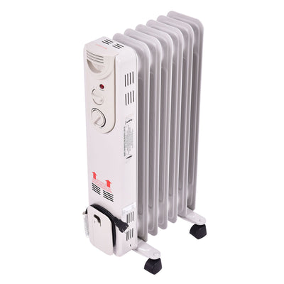 1500 W Electric Portable Oil Filled Radiator Space Heater with 3 Heat Settings