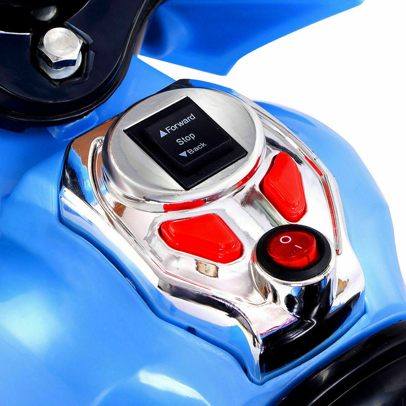 6V Powered 3 Wheels Kids Electric Ride-on Toy Motorcycle-Blue